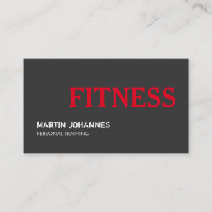 Red Grey Fitness Personal Trainer Visitenkarte
