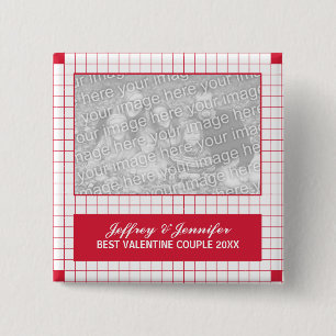 Red Grid Foto Button