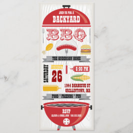 RED GRILLEN GRILL PARTY EINLADUNG