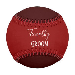 Red Groom Souvenir Baseball
