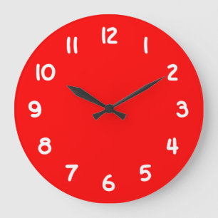 Red Große Wanduhr