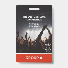 Red Group Conference QR Code Custom Access Pass Ausweis