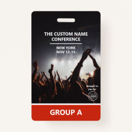 Red Group Conference QR Code Custom Access Pass Ausweis