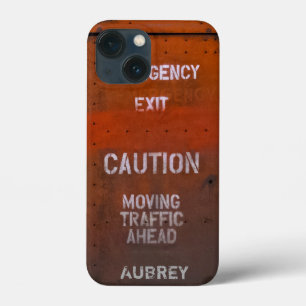 Red Grungy Emergency Exit Individuelle Name Case-Mate iPhone Hülle