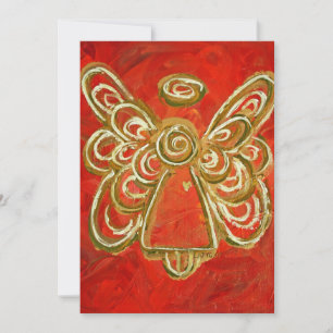 Red Guardian Angel Art Custom Einladung oder Einla
