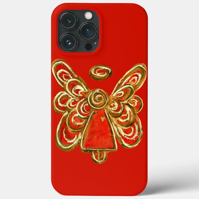 Red Guardian Angel Art Custom iPhone Case (Rückseite)