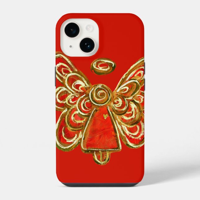 Red Guardian Angel Art Custom iPhone Case Hülle (Rückseite)