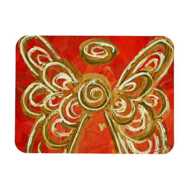 Red Guardian Angel Custom Magnet Art Malerei (Horizontal)
