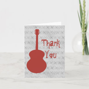 Red Guitar Grunge Vielen Dank für Ihre Karte