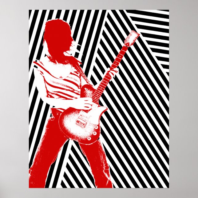 Red Guitarist Poster (Vorne)