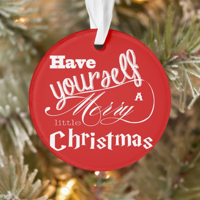 Red haben sich ein fröhliches kleines Weihnachtsfe Ornament (Baum)