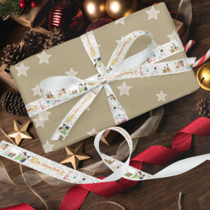 Red haben sich ein fröhliches kleines Weihnachtsfe Satinband