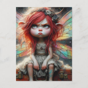 Red Hair Attitude Fairy Postkarte