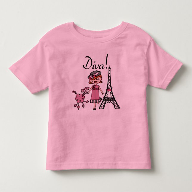 Red Hair Diva Kleinkind T-shirt (Vorderseite)