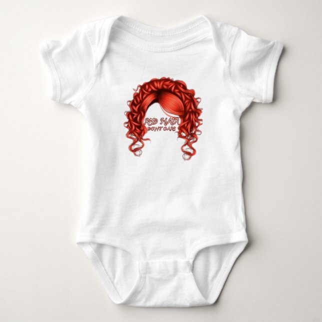 Red Hair, keine Sorge Baby Bodysuit One Piece Girl Strampler (Vorderseite)