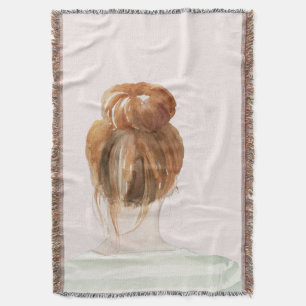 Red Hair Top Knot Bun Decke