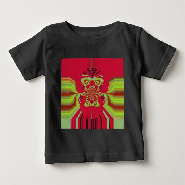 Red Hakuna Matata Muster Baby T-shirt (Vorderseite)
