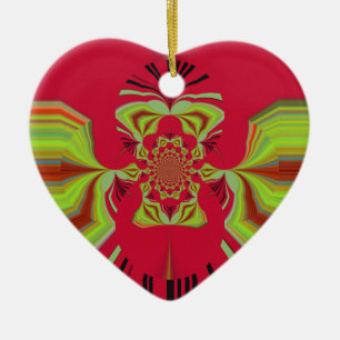 Red Hakuna Matata Muster Keramik Ornament
