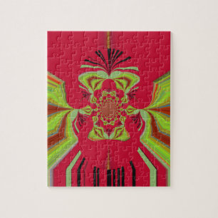 Red Hakuna Matata Muster Puzzle