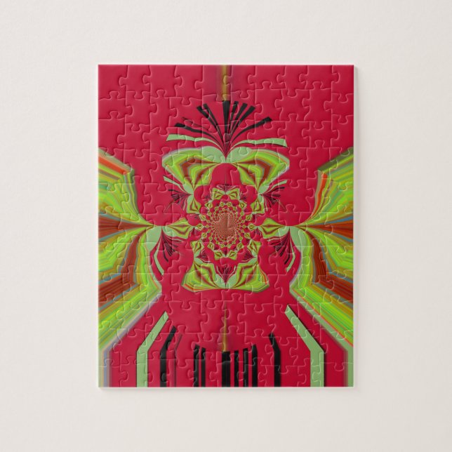 Red Hakuna Matata Muster Puzzle (Vertikal)