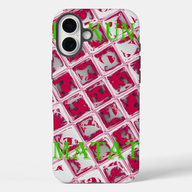 Red Hakuna Matata Style Case-Mate iPhone Hülle (Rückseite)