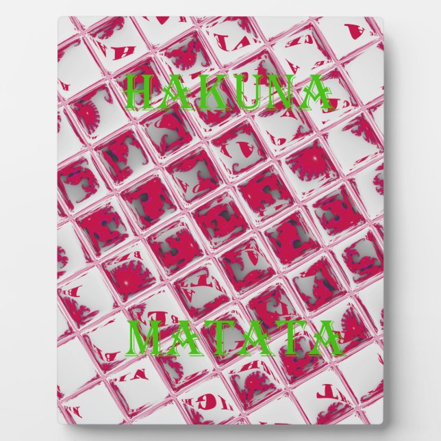 Red Hakuna Matata Style Fotoplatte (Vorderseite)
