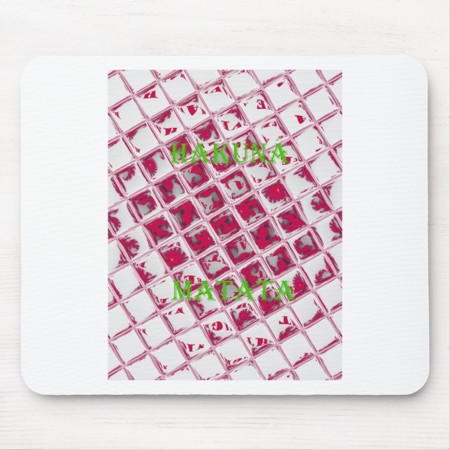 Red Hakuna Matata Style Mousepad (Vorne)
