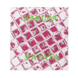 Red Hakuna Matata Style Notizblock