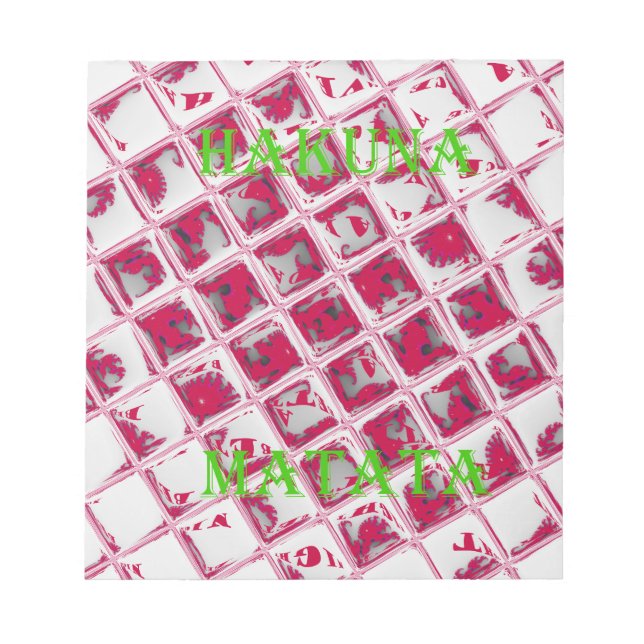 Red Hakuna Matata Style Notizblock (Vorderseite)