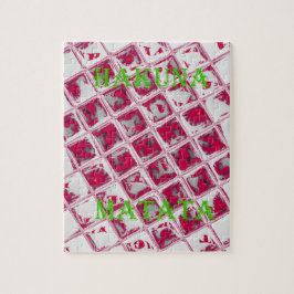 Red Hakuna Matata Style Puzzle