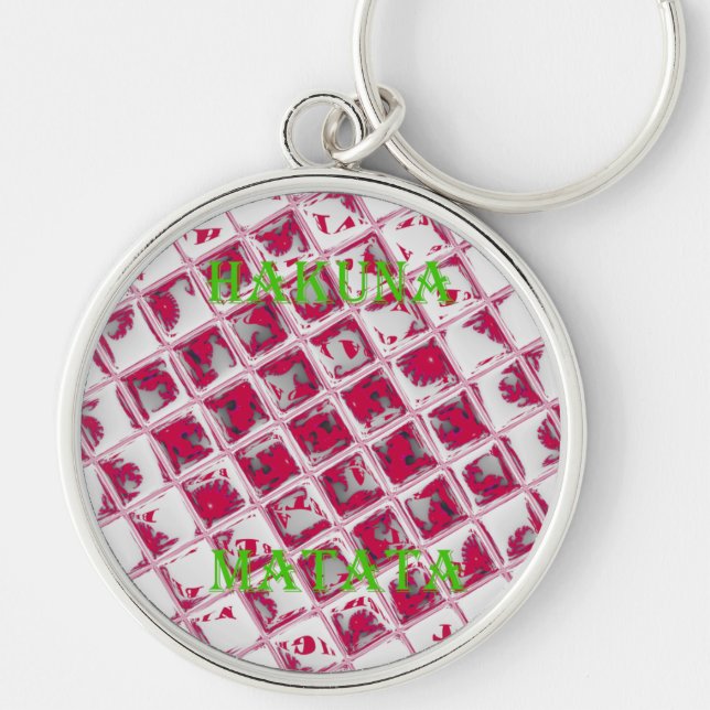 Red Hakuna Matata Style Schlüsselanhänger (Vorne)