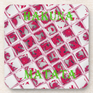 Red Hakuna Matata Style Untersetzer