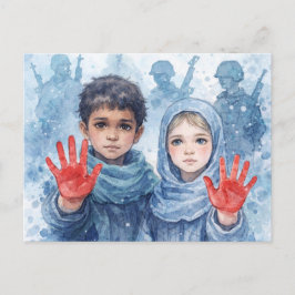 Red Hand Day Postcard Hope for Children Feiertagspostkarte