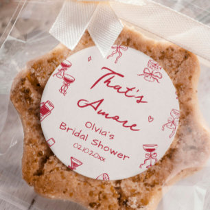 Red Hand Drawn das ist ein weiteres Brautparty Runder Aufkleber