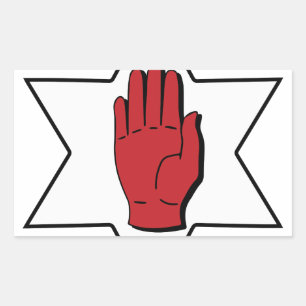 Red Hand of Ulster Rechteckiger Aufkleber
