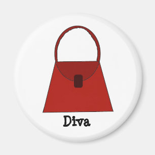 Red Handbag - Diva Magnet