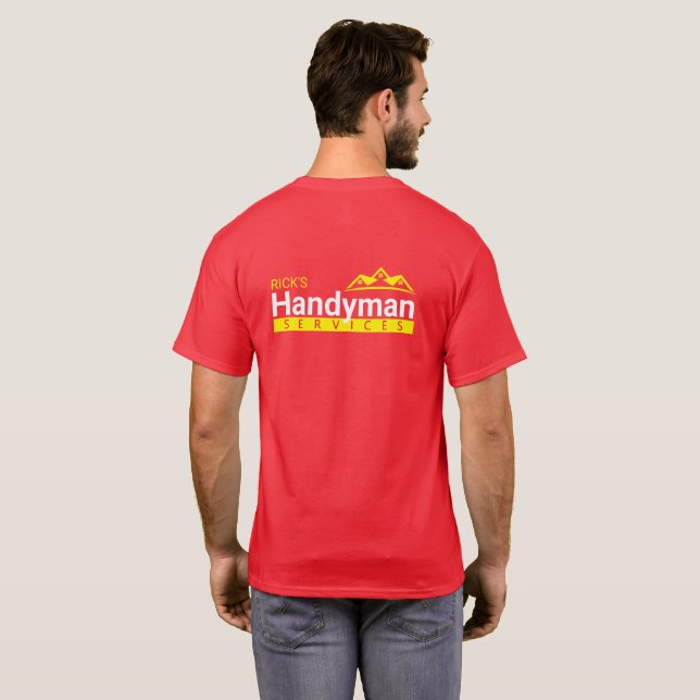 Red Handyman Business Mens T - Shirt - Zuhause Bus (Schwarz voll)