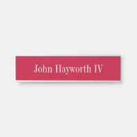 Red Hanging Desk Door Wall Cubical Name Plate
