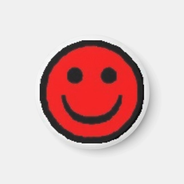 Red Happy Face Magnet (Vorne)