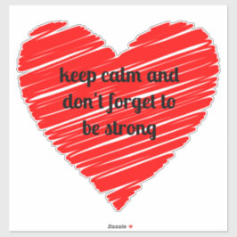 Red Happy heart romance graphic Aufkleber