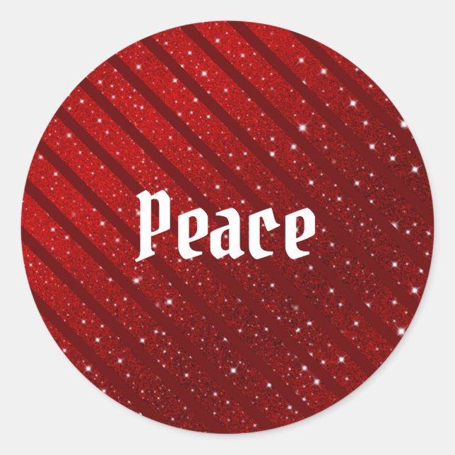 Red Happy xmas luxe background Runder Aufkleber (Vorderseite)