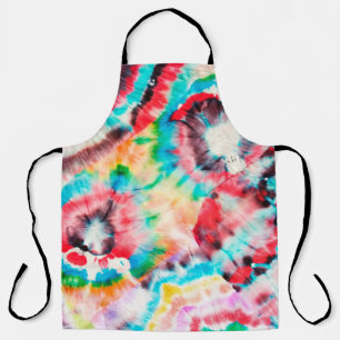 Red Hard Grunge. Shibori Muster. Golden Brush Gra Schürze