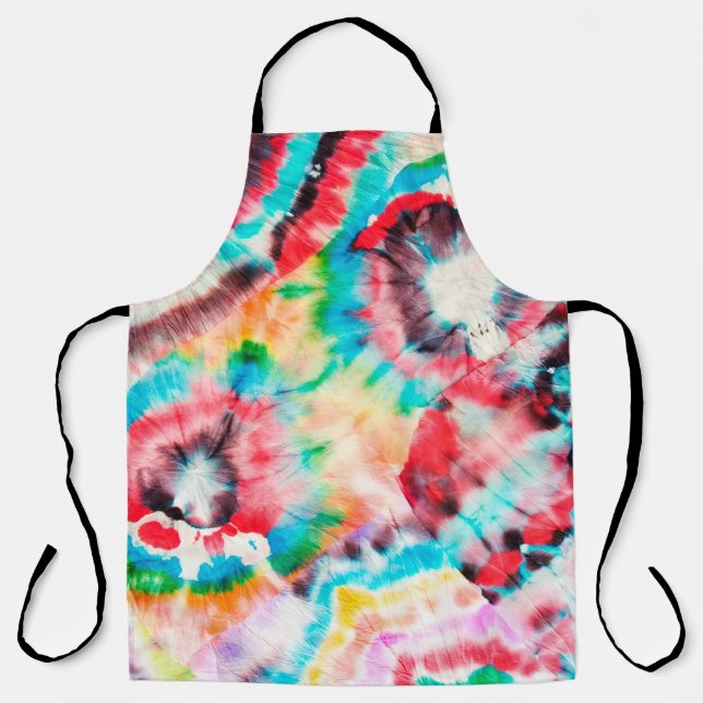 Red Hard Grunge. Shibori Muster. Golden Brush Gra Schürze (Vorderseite)