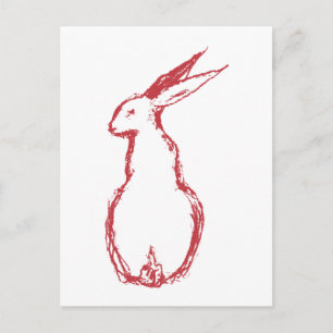 Red Hare Postkarte