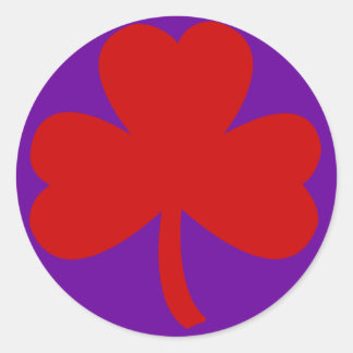 Red Hat Clover Runder Aufkleber