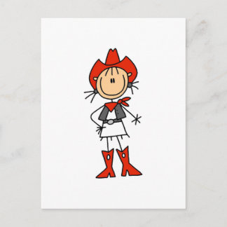 Red Hat Cowgirl Tshirts und Geschenke Postkarte