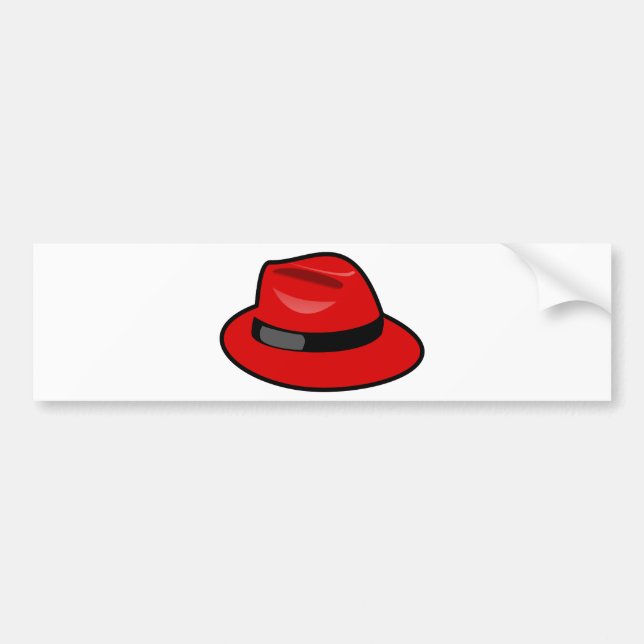 Red Hat Fedora Autoaufkleber (Vorne)