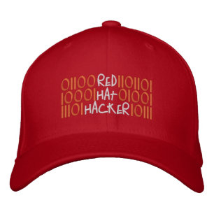 RED HAT HACKER BESTICKTE BASEBALLKAPPE