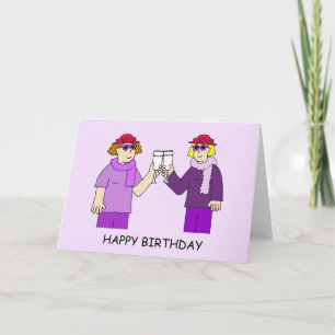 Red Hat Lady Funky Birthday Karte