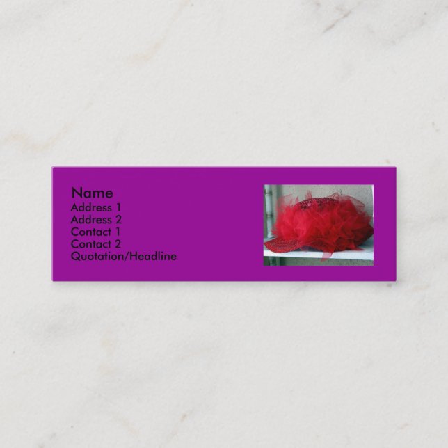 Red Hat Mini Visitenkarte (Vorderseite)